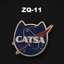 Load image into Gallery viewer, ZQ-11 Cat Catsa Not NASA  Pawsitive Enamel Pin FREE USA Shipping - www.ChallengeCoinCreations.com