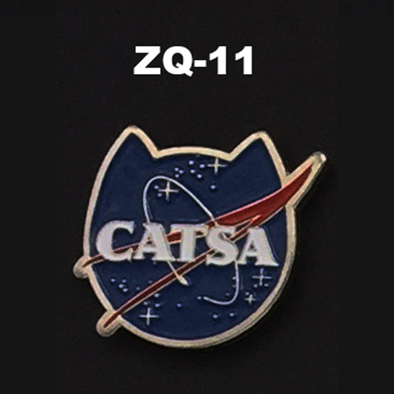 ZQ-11 Cat Catsa Not NASA  Pawsitive Enamel Pin FREE USA Shipping - www.ChallengeCoinCreations.com