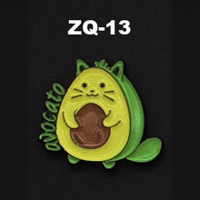 Load image into Gallery viewer, ZQ-13 Cat Avocato Avocado Pawsitive Enamel Pin FREE USA Shipping - www.ChallengeCoinCreations.com