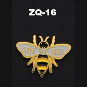 ZQ-16 Save the Bees Beekeeper Honey Apiary Hive Queen Enamel Pin FREE USA Shipping - www.ChallengeCoinCreations.com