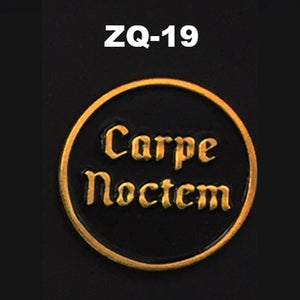 ZQ-19 Carpe Noctum Seize The Night Enamel Pin FREE USA Shipping - www.ChallengeCoinCreations.com