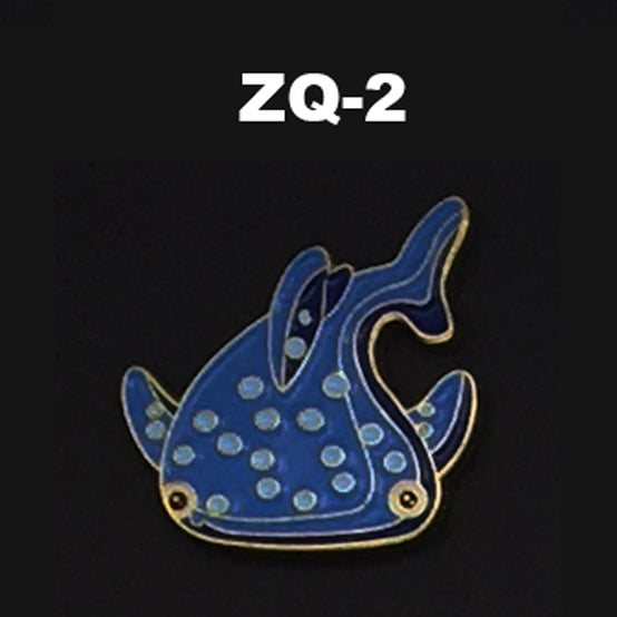 ZQ-2 Whale Shark Enamel Pin FREE USA Shipping - www.ChallengeCoinCreations.com