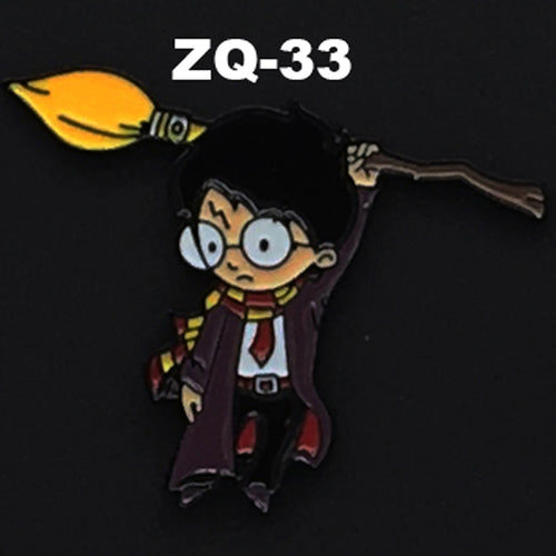 ZQ-33 Parody Hanging Harry From Broom Potter Enamel Pin FREE USA Shipping - www.ChallengeCoinCreations.com