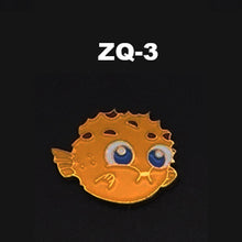 Load image into Gallery viewer, ZQ-3 Pufferfish Blowfish Enamel Pin FREE USA Shipping - www.ChallengeCoinCreations.com