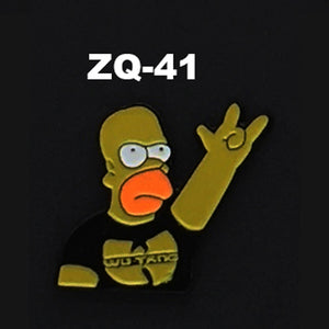 ZQ-41 Simpsons Inspired Wu Tang Wutang  Homer Enamel Pin FREE USA Shipping - www.ChallengeCoinCreations.com